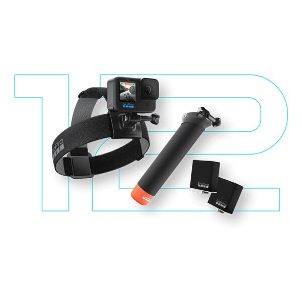 GoPro Hero12 Bundle Pack - Includes Hero12 Action Camera, 2-Batteries, Floating Hand Grip, Head Strap, Curved Adhesive Mount, Mounting Buckle, Carrying Case (1-Yr International + 1-Yr India Warranty - Image 9