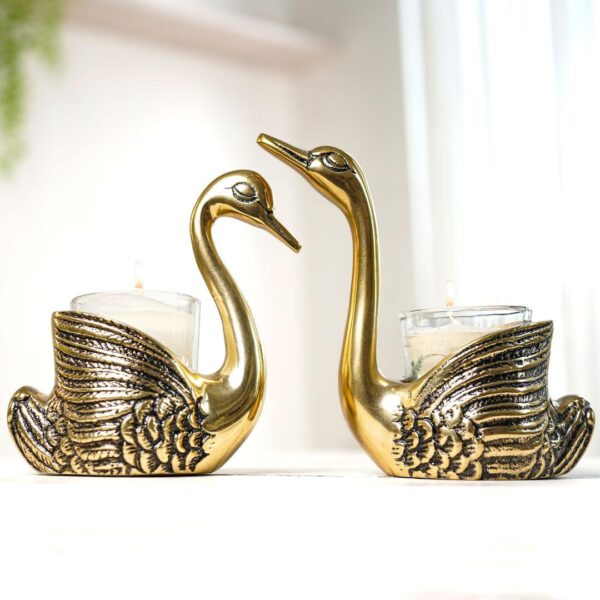 BEHOMA Aluminium Pair of Swans for Good Luck and Love - Image 7
