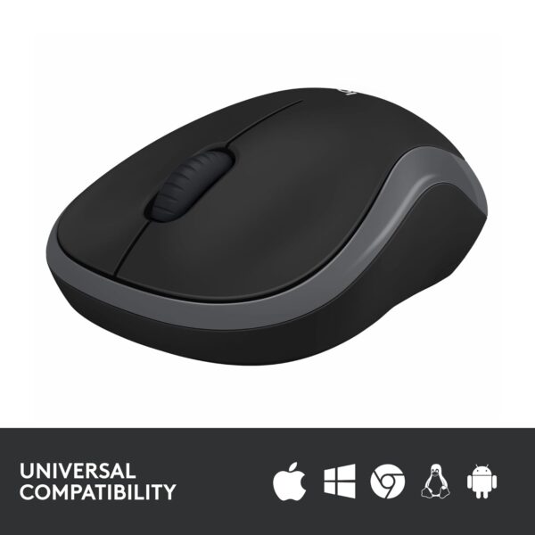 Logitech M186 Wireless Mouse, 2.4GHz with USB Mini Receiver, 12-Month Battery Life, 1000 DPI Optical Tracking, Ambidextrous, Compatible with PC, Mac, Laptop - Image 6