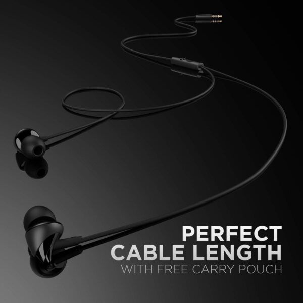 Boat BassHeads 100 in-Ear Headphones with Mic (Black) - Image 5