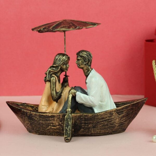 TIED RIBBONS Valentine Gift for Girlfriend Boyfriend Husband Wife Girls Boys Birthday Wedding Anniversary Romantic Boat Couple Showpiece Statue for Home Decor Living Room Table Decoration Items - Image 5
