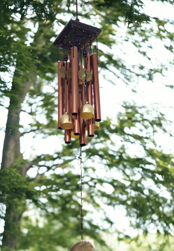 Paradigm Pictures Home Decoration Items Wind Chimes for Home (Golden,Pipe & Hanging Bells) - Image 5