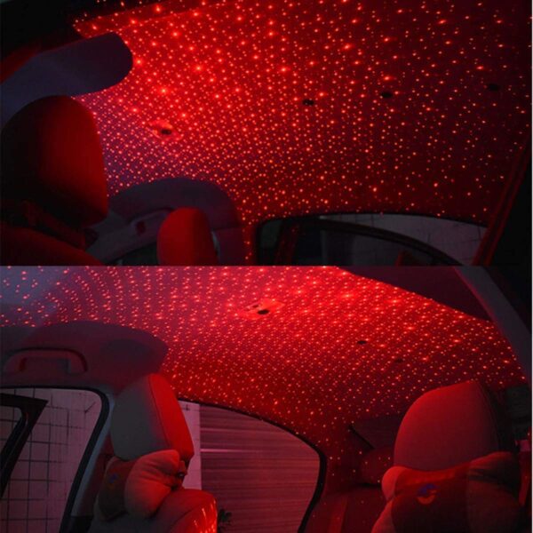 Automaze LED Laser Light, 2 Pattern & 3 Modes with Wireless Remote & Voice Control - Roof Decoration Interior for Car (Red) - Image 4