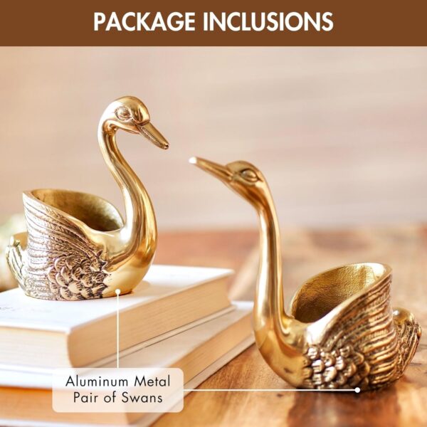 BEHOMA Aluminium Pair of Swans for Good Luck and Love - Image 9