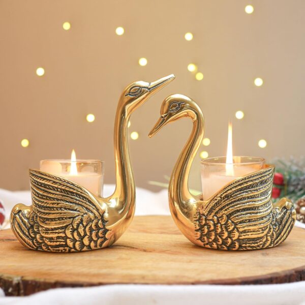 BEHOMA Aluminium Pair of Swans for Good Luck and Love - Image 2