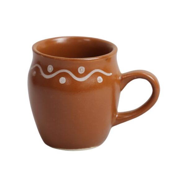 Saras Aajeevika Handmade Ceramic Khullad Cup Set of 6 Pc - 200ml|Handpainted Kullar Kullad kulhad Kullad Chai/Tea Cups Milk Coffee Mugs Microwave & Dishwasher Safe Kitchen Dining Set Return Gift Items - Image 2