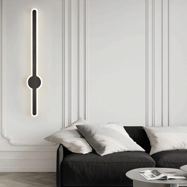 Lamper Pack of 2 LED Sword Light Behind Black Golden Luxurious Acrylic Wall Lighting | Soft & Bright LED Warm White Lighting Fixtures for Bedroom, Living, Drawing, Kids Room & Bathroom 24Watt 18 Inch - Image 2