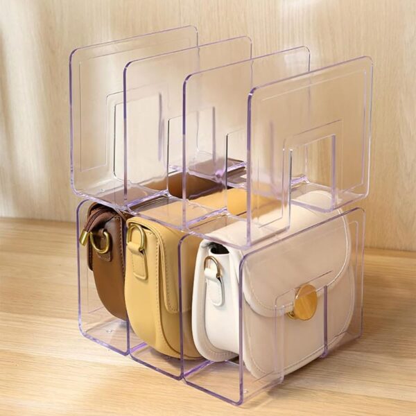 Purse Organiser Bag Stand Acrylic Organizer book stand - Image 2