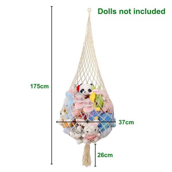 Stuffed Animal Toy Hammock, Hanging Cotton Organizer Storage for Soft Toys - Image 2