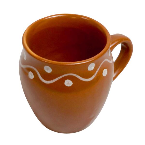 Saras Aajeevika Handmade Ceramic Khullad Cup Set of 6 Pc - 200ml|Handpainted Kullar Kullad kulhad Kullad Chai/Tea Cups Milk Coffee Mugs Microwave & Dishwasher Safe Kitchen Dining Set Return Gift Items - Image 4