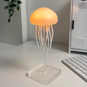 IMNISHNAY Jellyfish Baby LED Night Light – 7-Color Changing Lamp for Kids, Baby Room Decor, Aesthetic Gifts for Girls, Boys , Friends & Ocean Lovers Night Lamps ( Hanging + Base ) (Jelly Fish)
