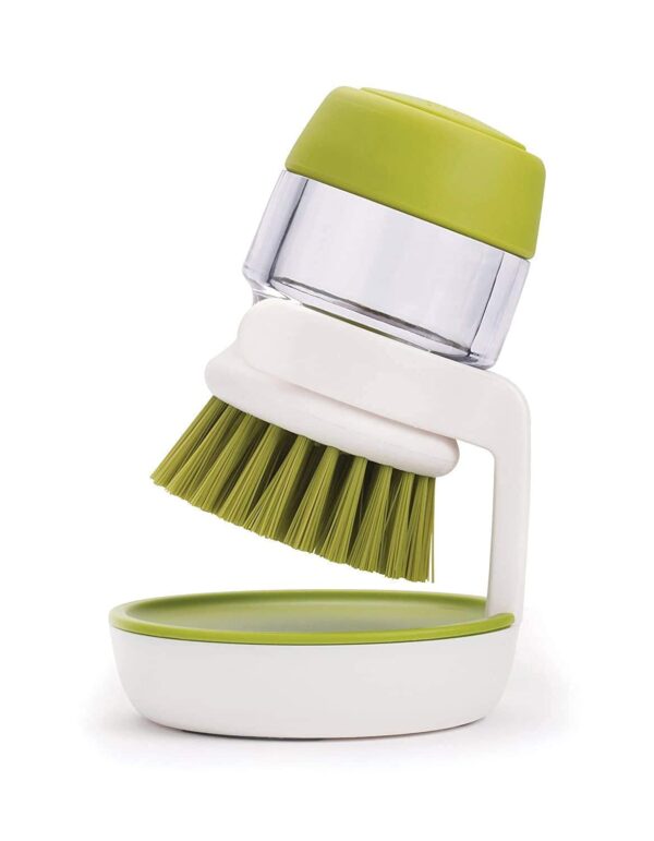 Cleaning Brush with Soap Dispenser for Kitchen, Sink, Dish Washer with Storage Stand|Plastic Cleaning Brush with soap