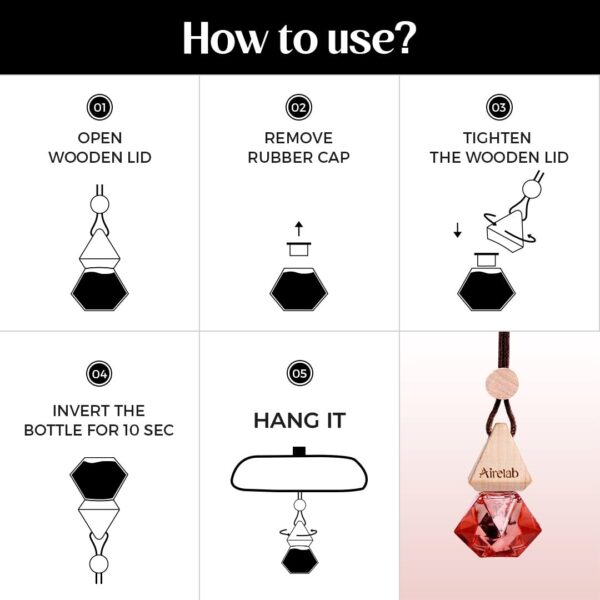 Airelab Date Night Crystal Bottle Hanging Car Perfume Aroma Diffuser With 40% - Image 2