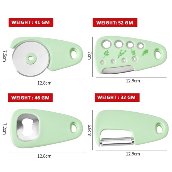 Multipurpose Kitchen Gadgets Set 6 Pieces, Space Saving Cooking Tools- Grater, - Image 2