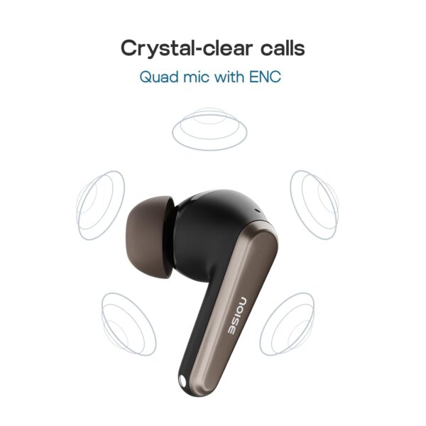 Noise Newly Launched Buds VS601 in-Ear Truly Wireless Earbuds with 50H of Playtime, Transparent case lid, Quad mic ENC, Dual Device Pairing, 10mm Driver, BT v5.3 (Copper Brown) - Image 2