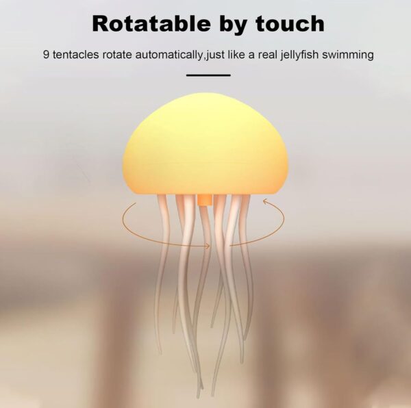 IMNISHNAY Jellyfish Baby LED Night Light – 7-Color Changing Lamp for Kids, Baby Room Decor, Aesthetic Gifts for Girls, Boys , Friends & Ocean Lovers Night Lamps ( Hanging + Base ) (Jelly Fish) - Image 7