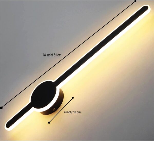 Lamper Pack of 2 LED Sword Light Behind Black Golden Luxurious Acrylic Wall Lighting | Soft & Bright LED Warm White Lighting Fixtures for Bedroom, Living, Drawing, Kids Room & Bathroom 24Watt 18 Inch - Image 8