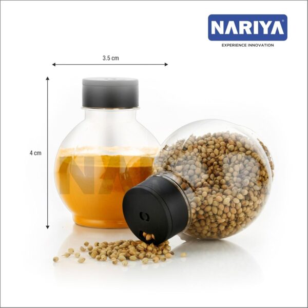 NARIYA Plastic 360 Revolving Tiered Shelf Spice Container Set - Image 2