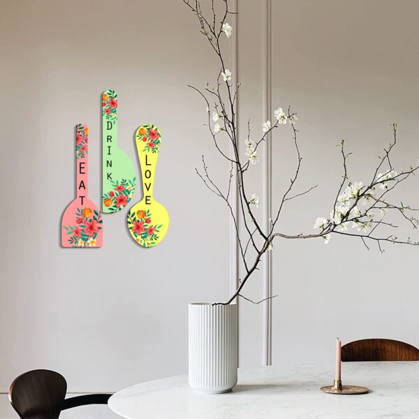Sehaz Artworks Wall Decor Items for Bedroom | Home Decor Items for Living Room | Kitchen Hanging Decor | Kitchen Decor Items | Kitchen Wall Hanging - Spoon-0009 - Image 2