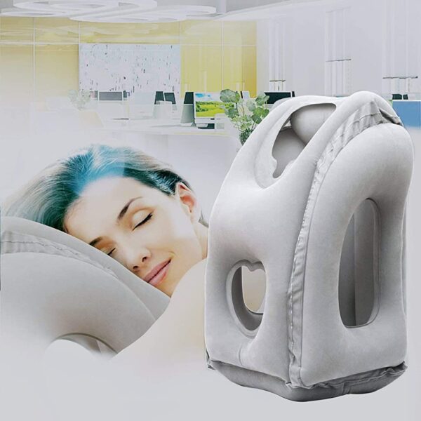 Inflatable Travel Pillow, Inflatable Neck Air Pillow for Sleeping, Support Head, Chin, Neck - Image 4