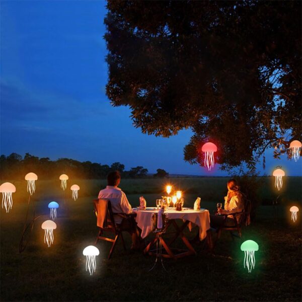 IMNISHNAY Jellyfish Baby LED Night Light – 7-Color Changing Lamp for Kids, Baby Room Decor, Aesthetic Gifts for Girls, Boys , Friends & Ocean Lovers Night Lamps ( Hanging + Base ) (Jelly Fish) - Image 4