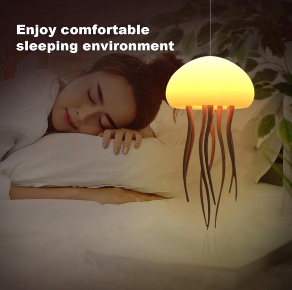 IMNISHNAY Jellyfish Baby LED Night Light – 7-Color Changing Lamp for Kids, Baby Room Decor, Aesthetic Gifts for Girls, Boys , Friends & Ocean Lovers Night Lamps ( Hanging + Base ) (Jelly Fish) - Image 5