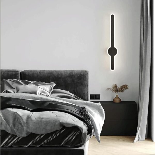 Lamper Pack of 2 LED Sword Light Behind Black Golden Luxurious Acrylic Wall Lighting | Soft & Bright LED Warm White Lighting Fixtures for Bedroom, Living, Drawing, Kids Room & Bathroom 24Watt 18 Inch - Image 3