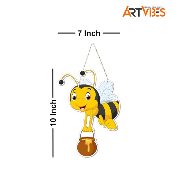 Artvibes Honey Bee Wall Hanger for Home Decor | Office | Gifts | Bedroom | Wall Decorative Items for Living Room | Door Hanging | Modern Decoration Items | Artworks Wall Hangings - Image 2