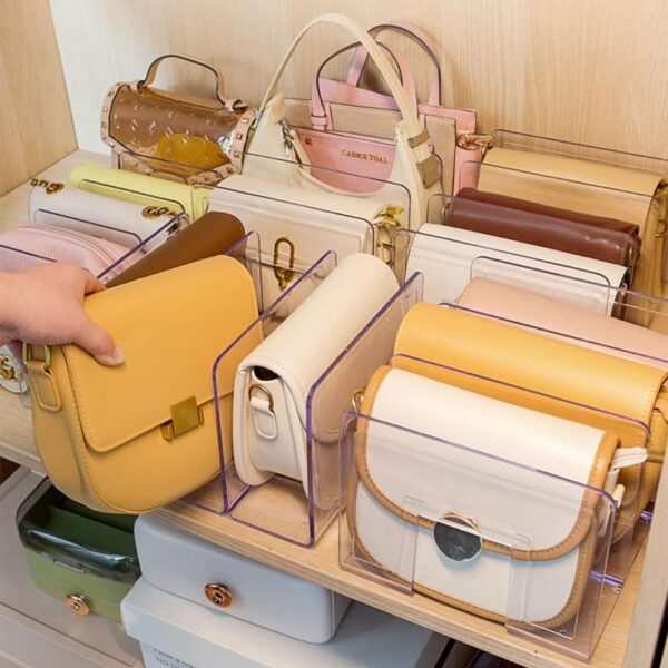 Purse Organiser Bag Stand Acrylic Organizer book stand - Image 6