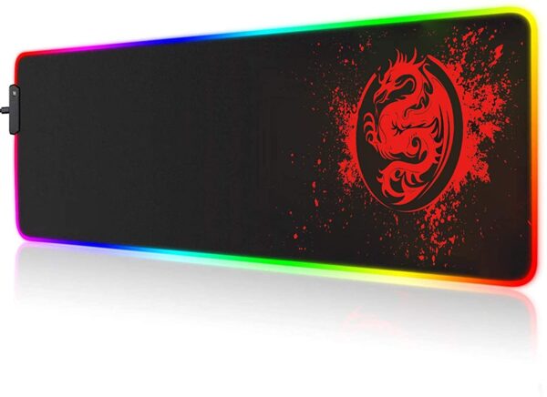 RGB Gaming Mouse Pad, Soft Glowing 14 LED Modes, Gaming Desk Keyboard Pad - Image 6
