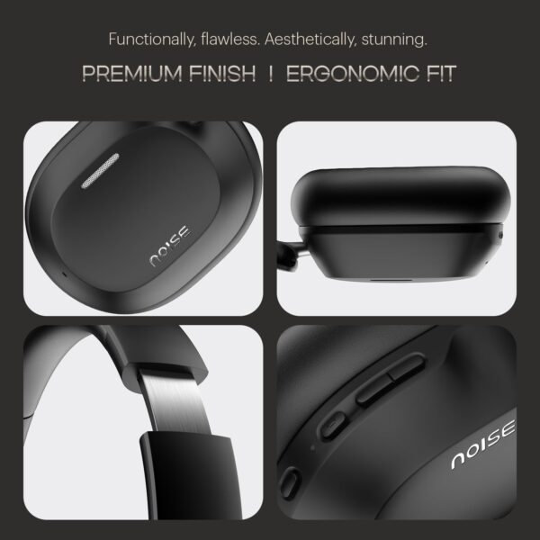 Noise Newly Launched Airwave Max 5 Wireless Over-Ear Headphones with Adaptive Hybrid ANC (up to 50dB), HFA Tech, 80H Playtime, Dual Pairing(Carbon Black) - Image 5