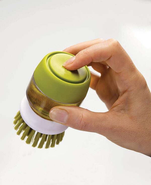 Cleaning Brush with Soap Dispenser for Kitchen, Sink, Dish Washer with Storage Stand|Plastic Cleaning Brush with soap - Image 5
