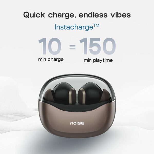 Noise Newly Launched Buds VS601 in-Ear Truly Wireless Earbuds with 50H of Playtime, Transparent case lid, Quad mic ENC, Dual Device Pairing, 10mm Driver, BT v5.3 (Copper Brown) - Image 6