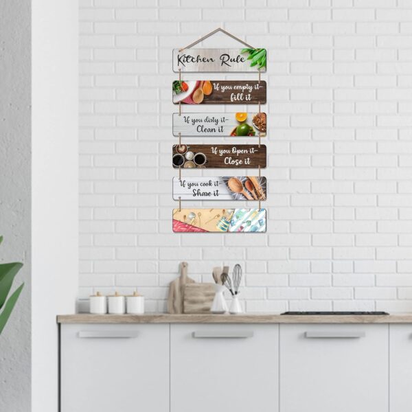 Artvibes Decorative Wall Hanging Decoration item for Kitchen | Bedroom| Kitchen Quotes items | Wall Art For Hall | Mdf Wall Hanger, Set of 6(WH_3265N),Engineered Wood - Image 7