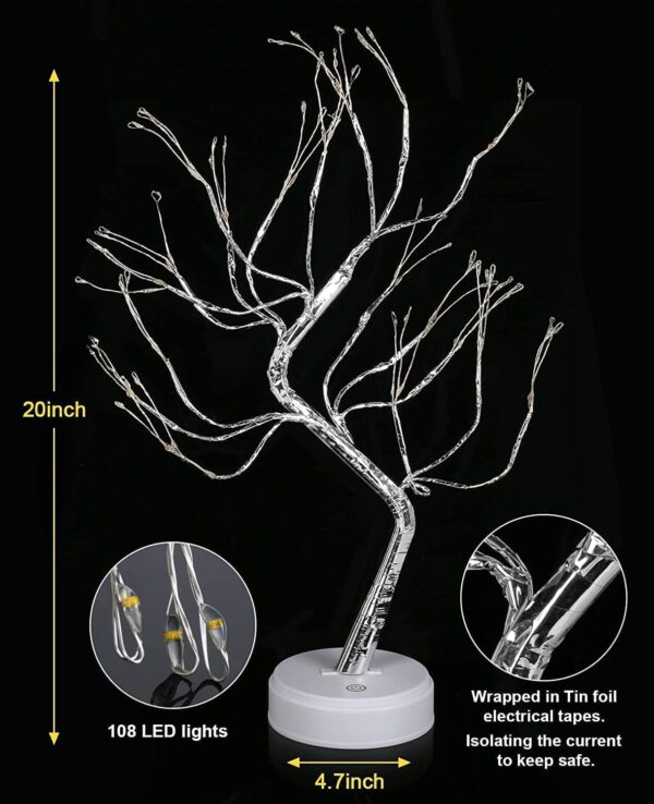 REFULGIX LED Bonsai Tree Light with 36 LEDs | Touch Sensor Table Lamp | - Image 9