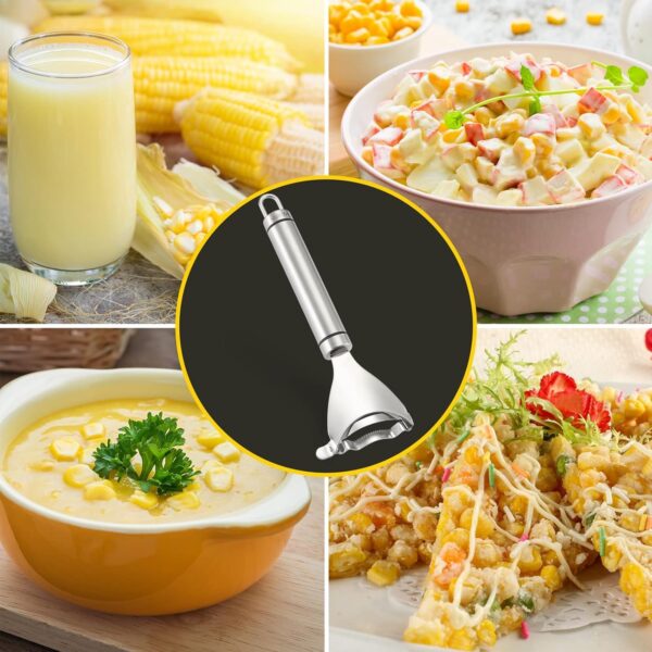 Corn Peeler Stainless Steel Corn Cob Stripper Tool Corn Thresher from The Cob - Image 4