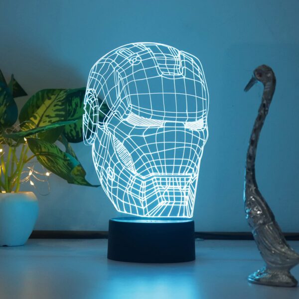 3D Illusion Iron Man534 Acrylic Led Lamp With 7 Color Changing Light - Image 3