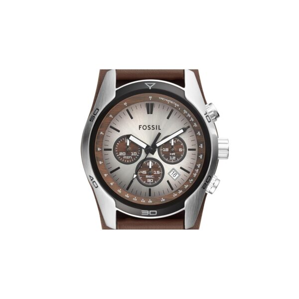 Fossil Cuff Chronograph White Dial Men's Watch-CH2565