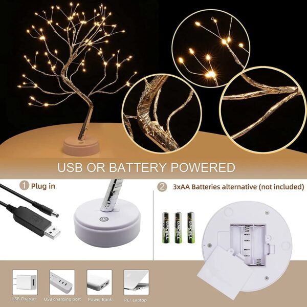 REFULGIX LED Bonsai Tree Light with 36 LEDs | Touch Sensor Table Lamp | - Image 8