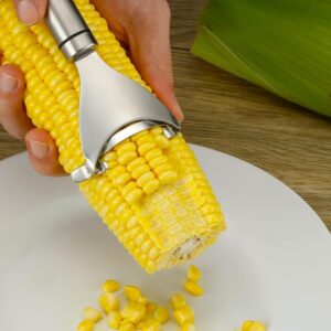 Corn Peeler Stainless Steel Corn Cob Stripper Tool Corn Thresher from The Cob