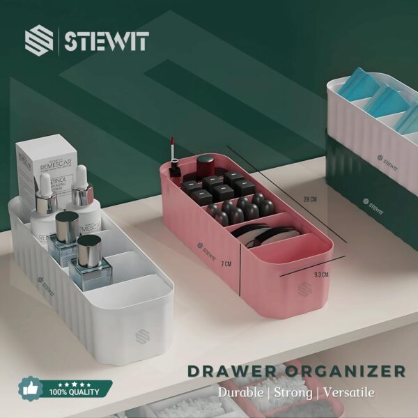Stewit Drawer Organizers for Undergarments, Socks, Bras, Ties, Scarves, Wardrobe Storage Box Kitchen Tools (4 Pcs, Multicolor) - Image 6
