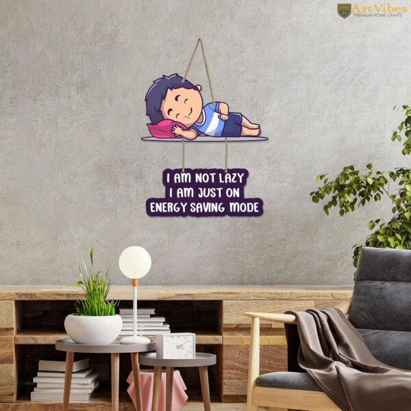 Artvibes Funny Quotes Wooden Wall Hanging with Quote for Home Decor | Office | Gifts | Living Room | Bedroom | Wooden Decorative Items | Modern Decoration | Artworks Wall Hangings - Image 4