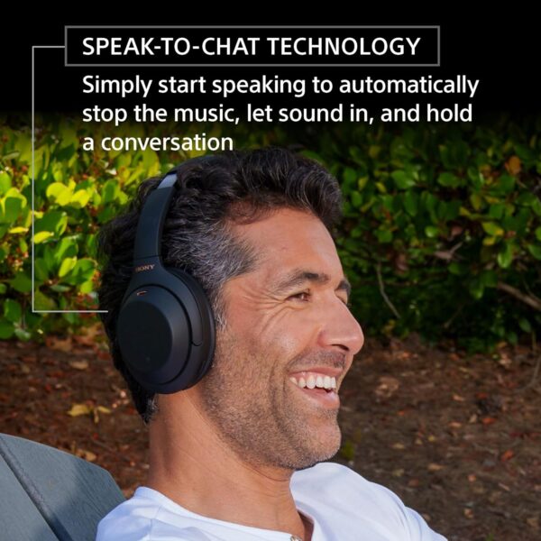 Sony WH-1000XM4 Noise Cancellation Wireless Bluetooth Over-Ear Headphones with Mic, Hi-Res Audio, Up to 38Hrs Battery- Black - Image 11