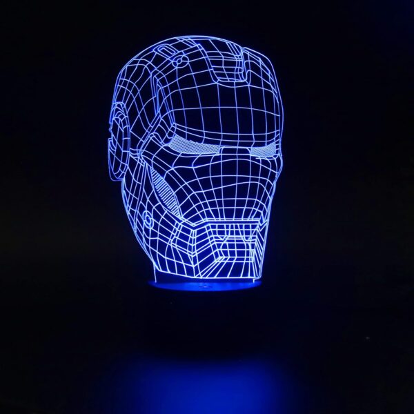 3D Illusion Iron Man534 Acrylic Led Lamp With 7 Color Changing Light