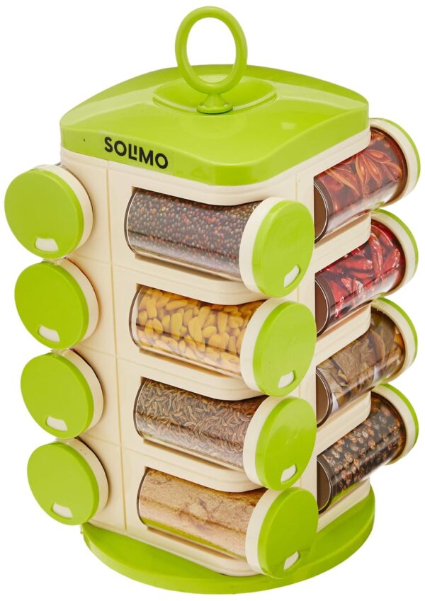Solimo Revolving Plastic Spice Rack set (16 pieces) - Image 6