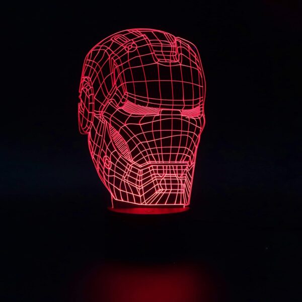 3D Illusion Iron Man534 Acrylic Led Lamp With 7 Color Changing Light - Image 7