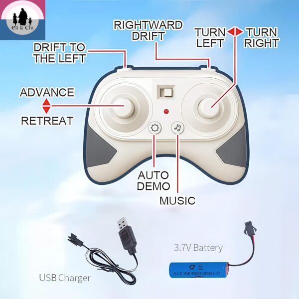 4 Wheel Drive Double Sided RC Stunt Toy Car: Drift Toy for Kids - Remote Control Racing, 360° Rotation - Image 10