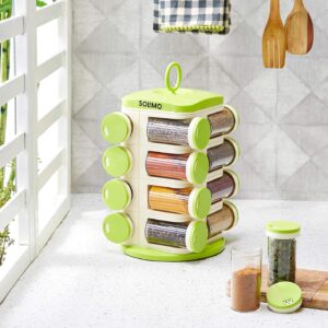 Solimo Revolving Plastic Spice Rack set (16 pieces)