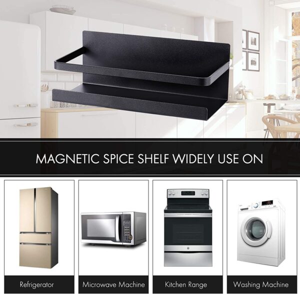 Small Kitchen Storage Solution Magnetic Corner Shelf - Image 2