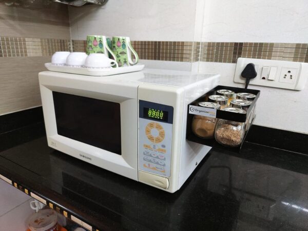 Small Kitchen Storage Solution Magnetic Corner Shelf - Image 4